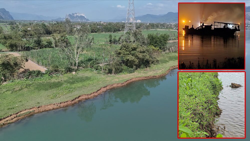 Les voleurs de sable sur la rivière Gianh sont absents, les berges de la rivière cessent progressivement de s'effondrer. Photo: Journaliste