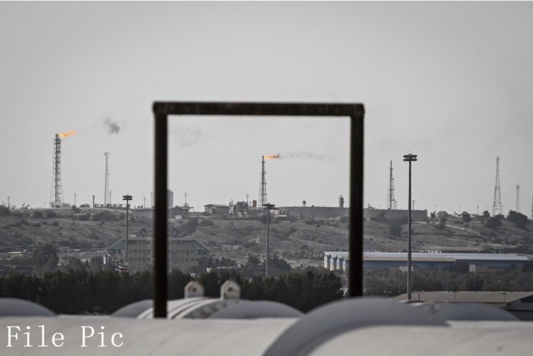 Oil and gas exploitation facilities on Kharg Island in the Persian Gulf, southern Iran. Photo: Xinhua