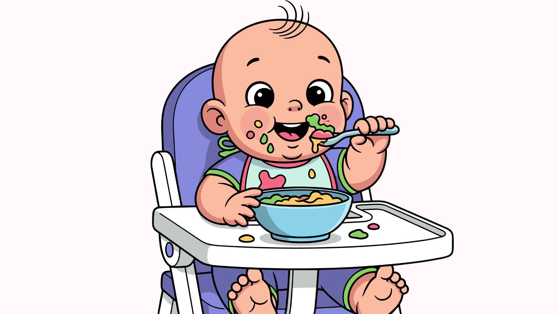 Do not give your child many types of food when starting solids for children at 6 months old. Graphic photo: Hoang Loc