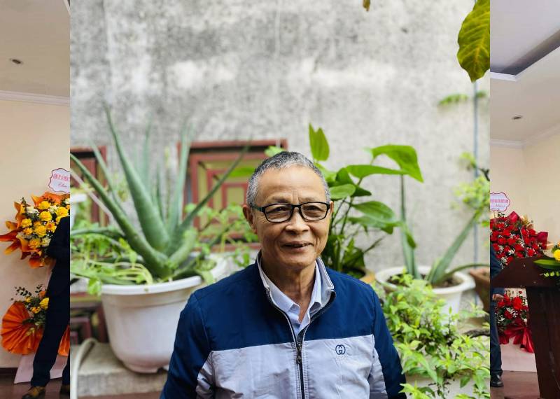 L'auteur Lê Thanh Kỳ a remporté un prix de l'Association des écrivains vietnamiens. Il possède un atelier de mécanique dans sa ville natale de Phủ Lý et aime particulièrement la littérature. Photo: Mi Lan