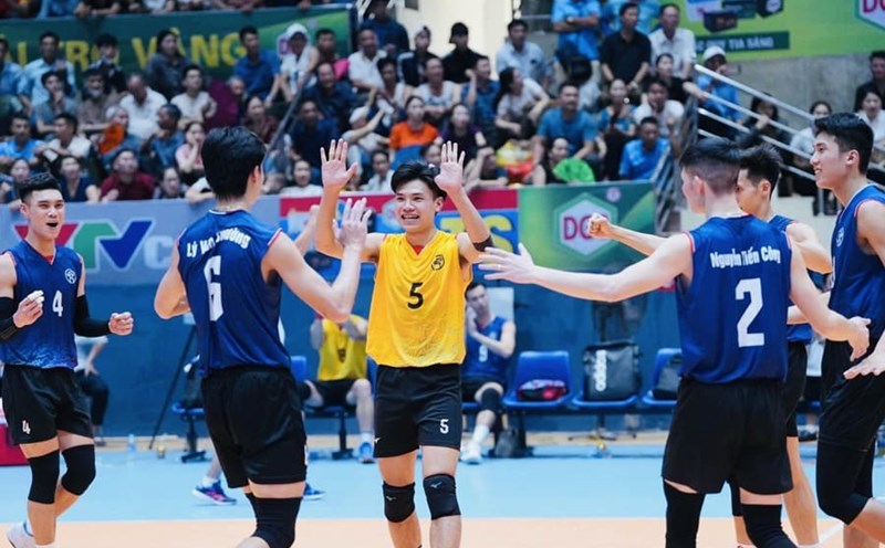 Hanoi men's volleyball team is one of the representatives to compete in the Hoa Lu Cup 2026. Photo: VFV