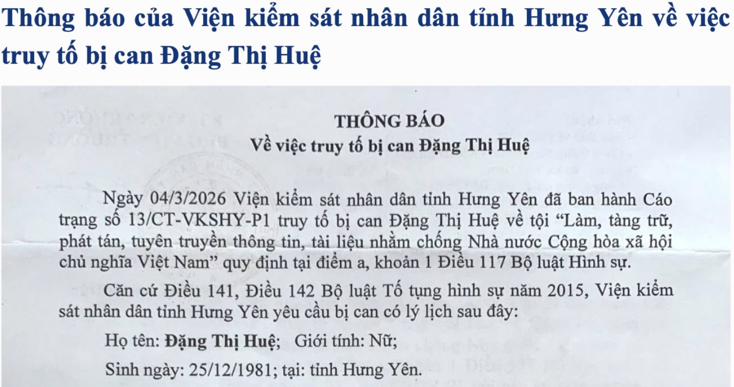 Bản tin về Thông báo của Viện Kiểm sát nhân dân tỉnh Hưng Yên đăng trên Cổng Thông tin điện tử Công an Hưng Yên. Ảnh: Thục Quyên 