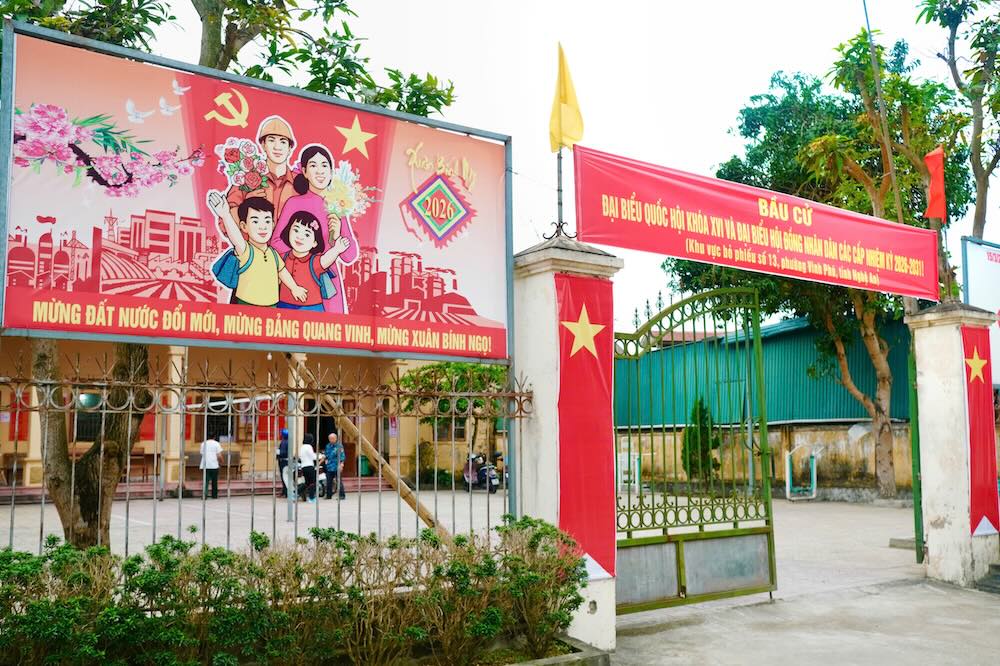 Decoration and preparation for the election in Vinh Phu ward, Nghe An province are basically completed. Photo: Mai Ngan