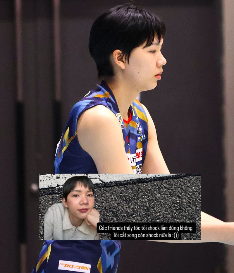 Phụ công Bích Thủy chia sẻ về giao diện mới của bản thân. Ảnh: Bóng chuyền Việt Nam