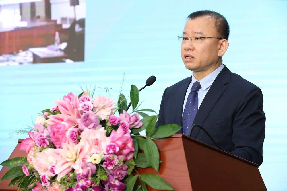 Ông Nguyễn Hoàng Dương – Phó Chủ tịch Ủy ban Chứng khoán Nhà nước phát biểu tại sự kiện. Ảnh: Ban Tổ chức