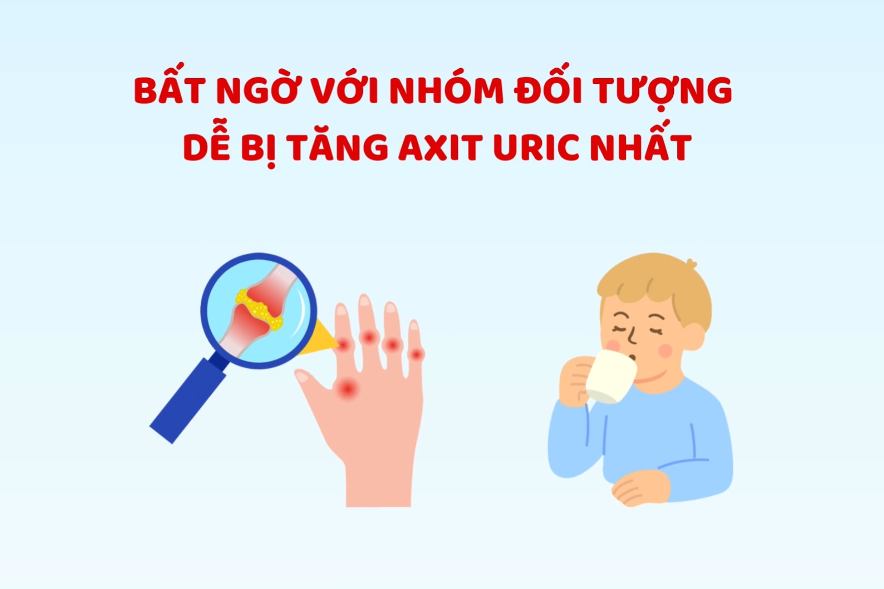 Surprise with the group of people prone to increased uric acid