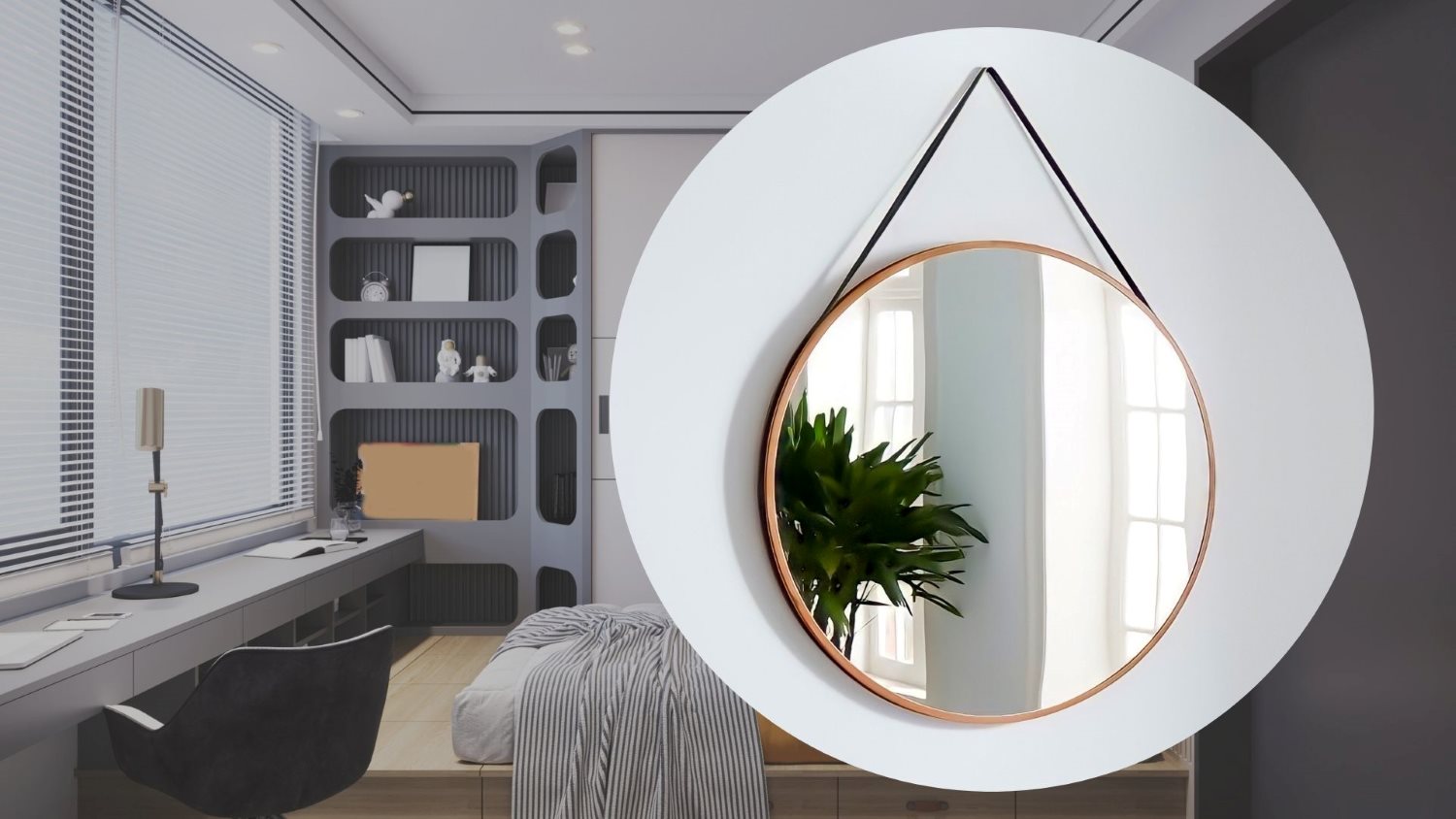 Les miroirs muraux sont une solution de conception qui aide à réfléchir la lumière et à créer une sensation d'espace plus spacieux pour les petits appartements. Graphique: Thanh Thanh