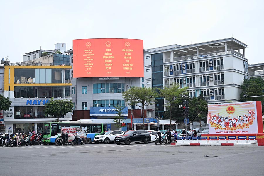 CSGT sẽ tăng cường lực lượng, phương tiện, tổ chức TTKS tại các tuyến trọng điểm, khu vực bỏ phiếu. Ảnh: Tiến Ngô