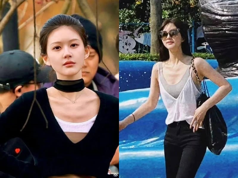 Triệu Lộ Tư gầy báo động. Ảnh: Cắt từ video.