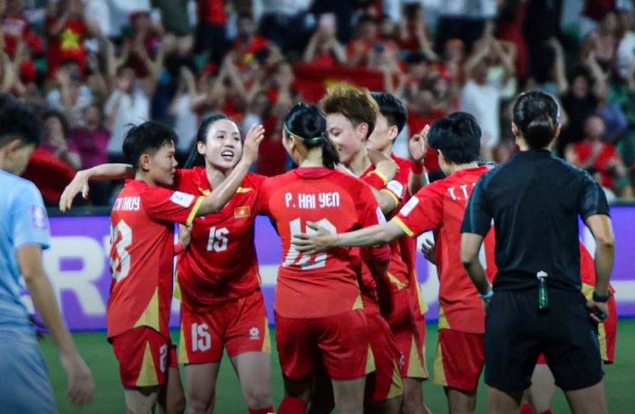 The Vietnamese women's team has a high ranking in the FIFA rankings but the quality is on a downward trend. Photo: VFF