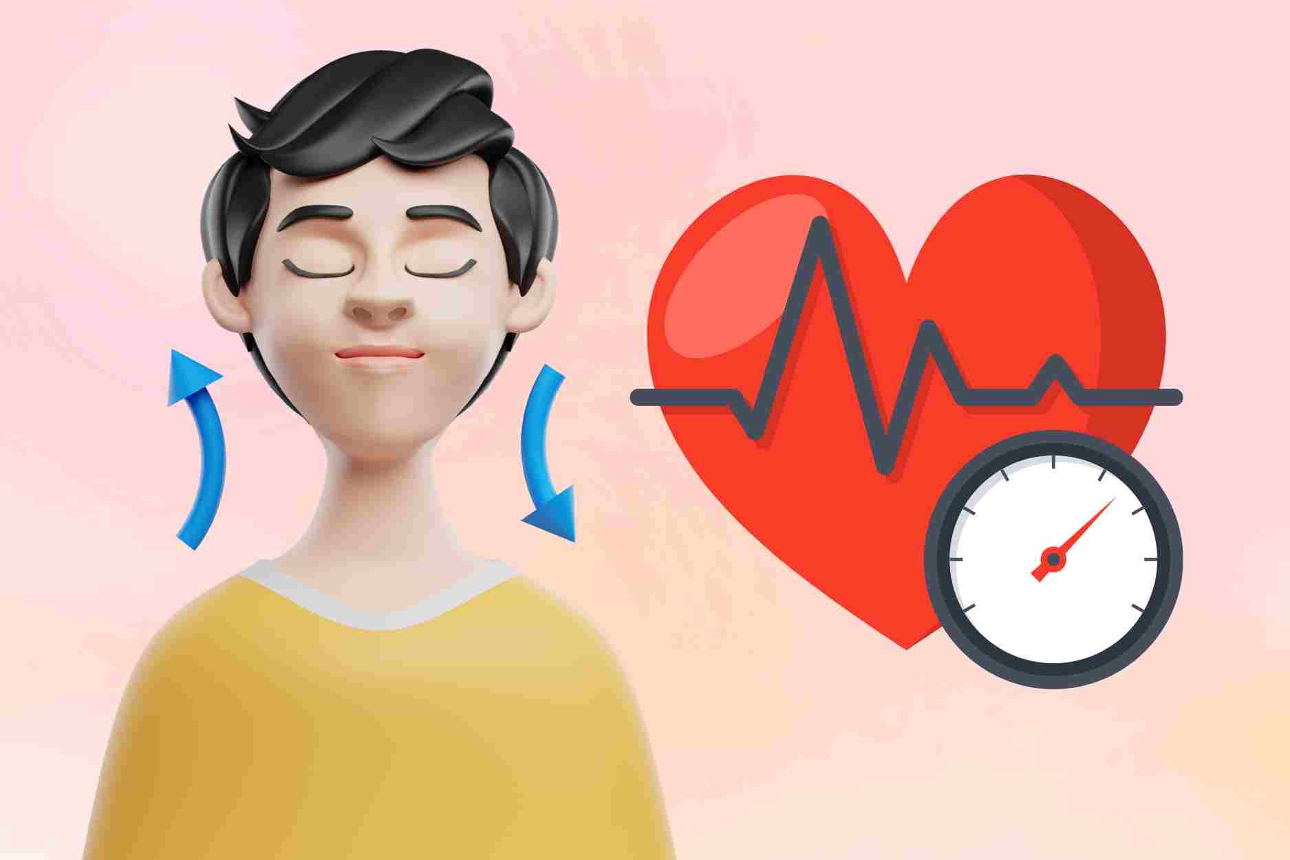 Doctor instructs breathing techniques to help reduce blood pressure effectively