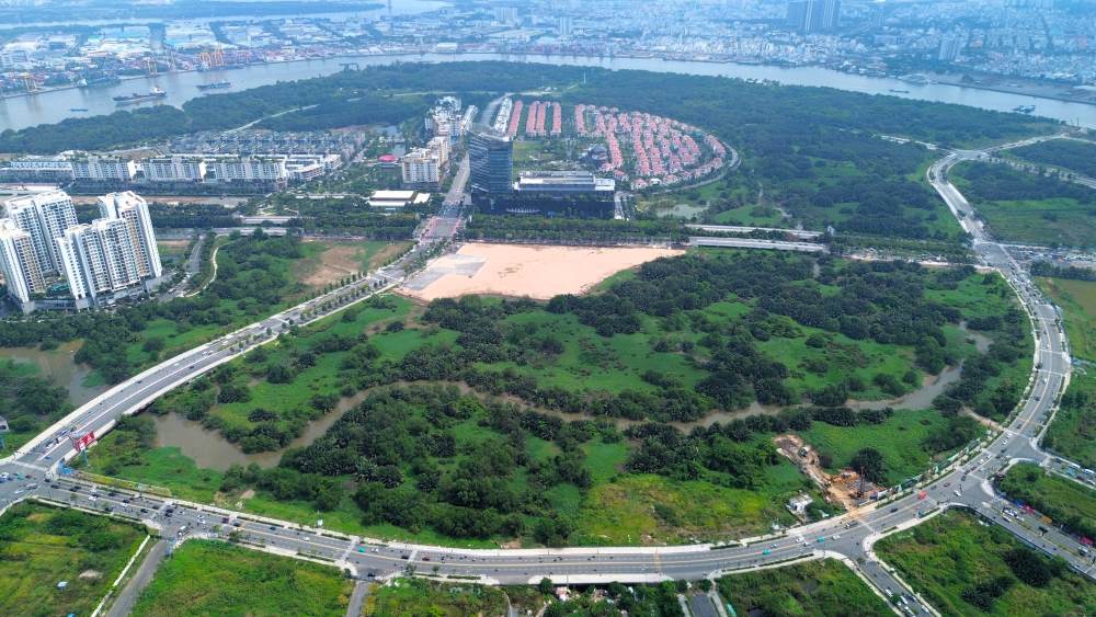 Khu đất rộng hơn 33 ha, trong đó xây Trung tâm Chính trị - Hành chính rộng 7,84 ha. Ảnh: Anh Tú