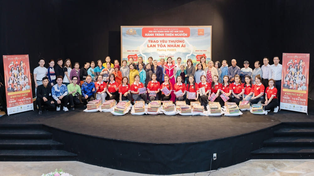 Các thí sinh Hoa hậu Doanh nhân Việt Nam 2026 tích cực tham gia chương trình thiện nguyện “Trao yêu thương – Lan tỏa nhân ái”. Ảnh: Ban tổ chức 