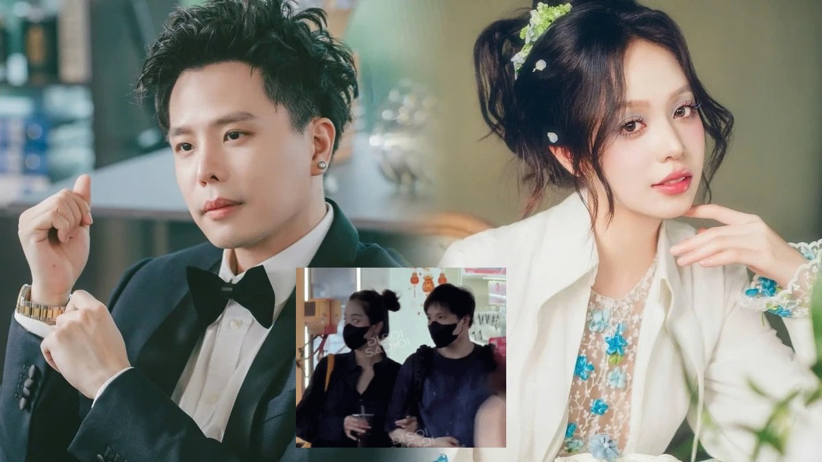 Miss Thanh Thuy and Trinh Thang Binh. Photo: Cut from video.