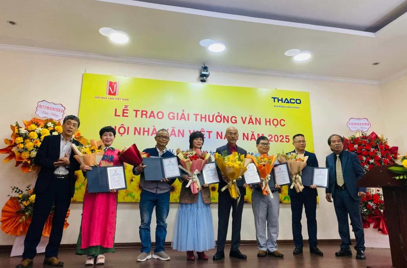 The award ceremony of the Vietnam Writers' Association in 2025 takes place on March 10, 2026. Photo: Mi Lan
