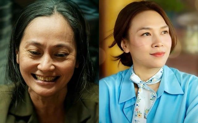 Meritorious Artist Hanh Thuy was born in 1976, My Tam was born in 1981. Hanh Thuy plays Tai's mother, while My Tam plays a girlfriend younger than the character Tai. Photo: Film producer provided