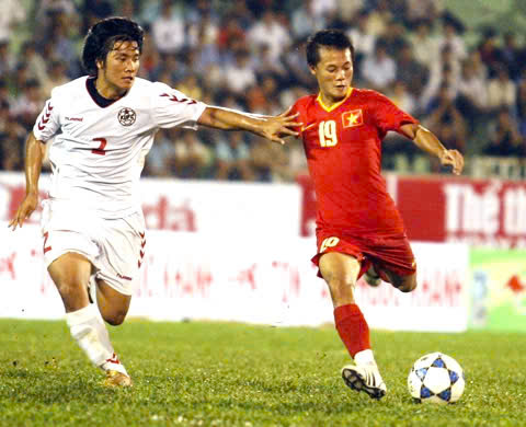 Vietnam team in the match against the Korean student team in 2009. Photo: An Nhon