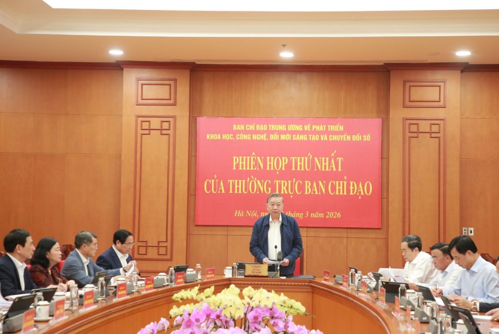 Tổng Bí thư chủ trì phiên họp. Ảnh: Hiền Hòa