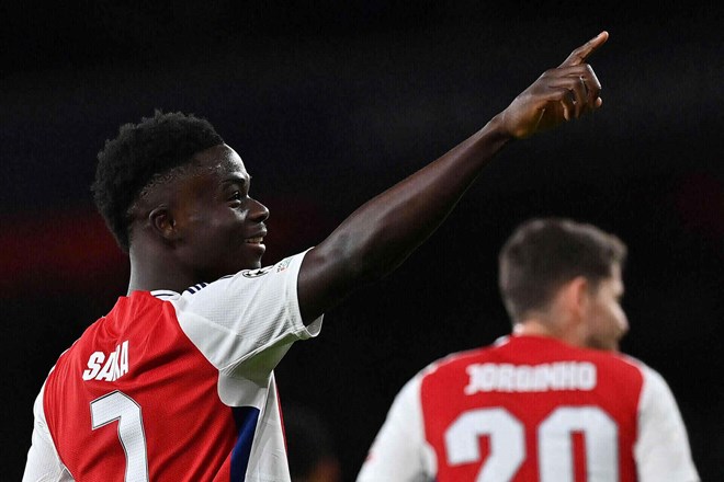 Bukayo Saka used to be the leader in Arsenal's attack. Photo: AFP
