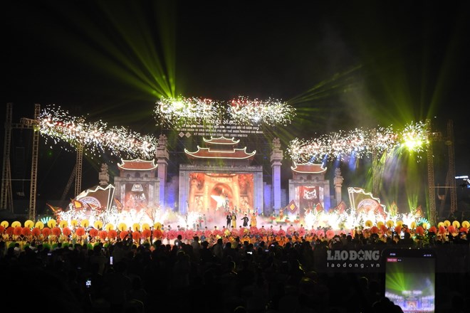 The opening night of Hung Kings' Death Anniversary - Hung Temple Festival and Culture - Tourism Week of the Land of the Ancestors in Binh Ngo year - 2026 will be very grand and elaborate. Photo: To Cong