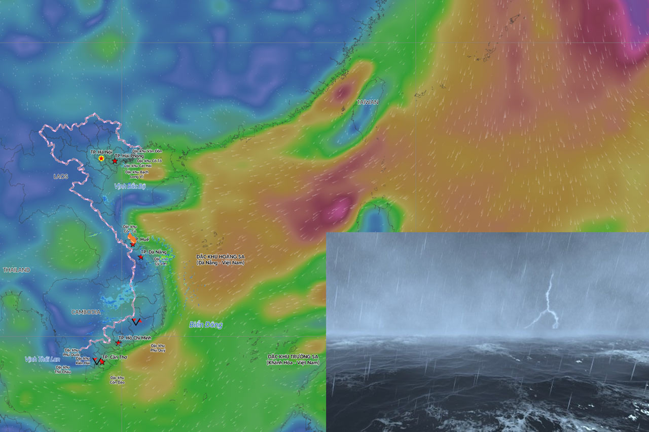 Pronóstico del área de clima desfavorable en los próximos 2 días debido al aumento del aire frío