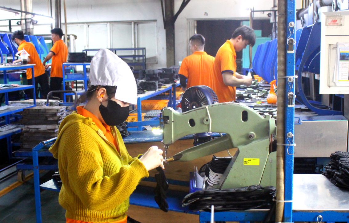 Người lao động làm việc tại Công ty TNHH Freeview Industrial Việt Nam. Ảnh: Thanh Mai