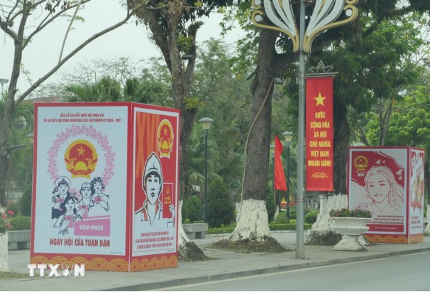 Không khí rộn ràng trước ngày bầu cử đại biểu Quốc hội khóa XVI và Hội đồng nhân dân các cấp nhiệm kỳ 2026-2031 ở Phú Thọ. (Ảnh: TTXVN)