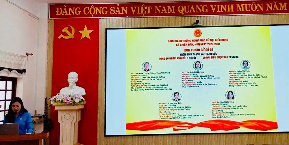The Trade Union of Chien Dan commune, Da Nang, links election propaganda with trade union activities. Photo: Chien Dan Trade Union.