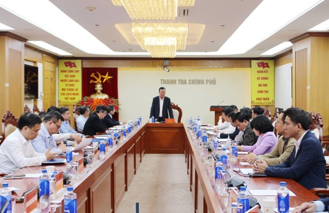 The Inspectorate sector will continue to strengthen inspections in sensitive areas with high public opinion about corruption and wastefulness. Pictured is the handover meeting to deploy tasks for March 2026 of the Government Inspectorate. Photo: Government Inspectorate