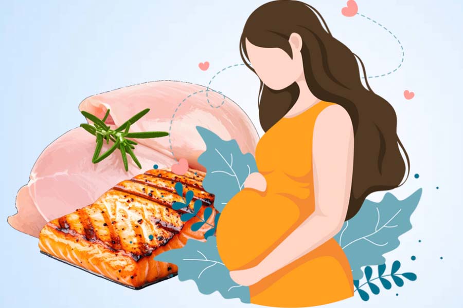 Eating meat in the last three months of pregnancy helps supplement nutrition for mother and baby. Graphics: Thien Nhan