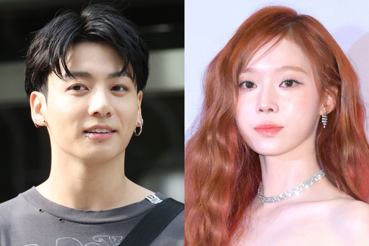 Jungkook (BTS) and Winter (aespa). Photo: Lotte