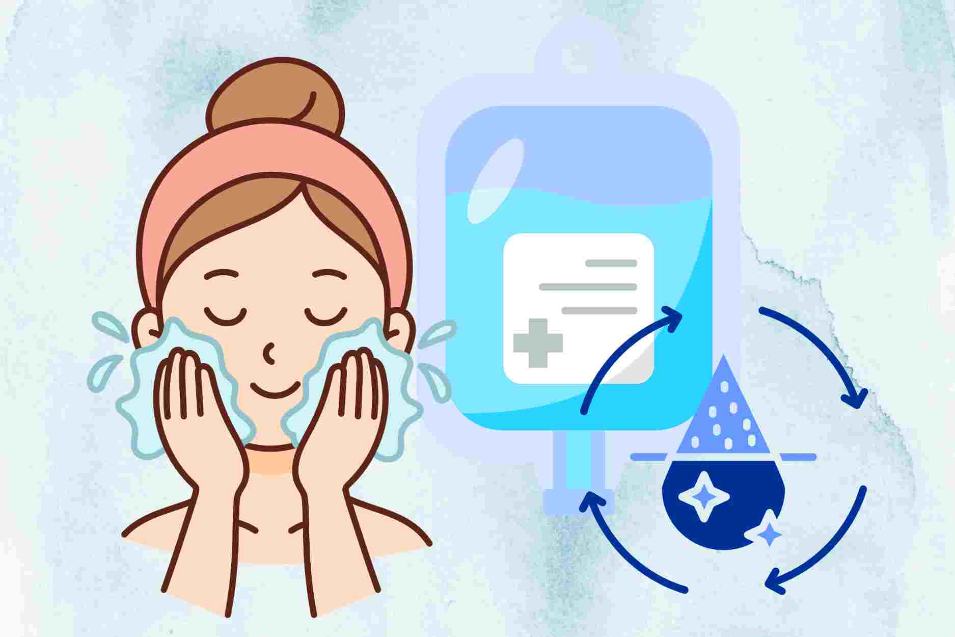 생리 식염수로 세안해야 할까요