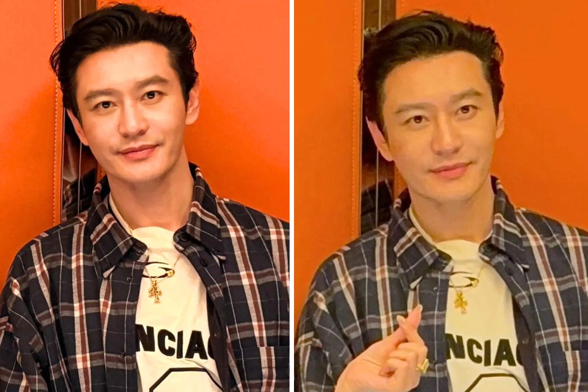 Huỳnh Hiểu Minh trong ảnh đã chỉnh sửa (trái) và chưa chỉnh sửa (phải). Ảnh: Xinhua