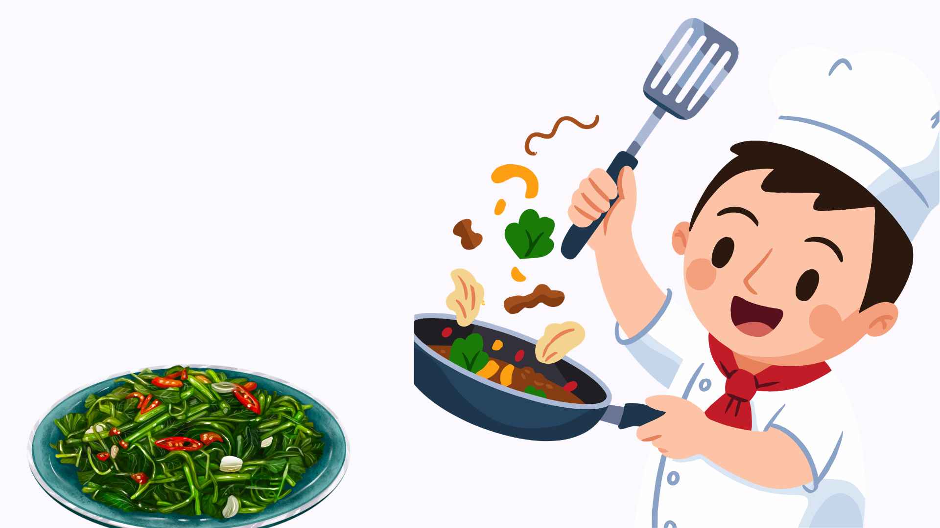 Tips for stir-frying crispy green vegetables without water that many housewives do not know. Graphic photo: Hoang Loc.