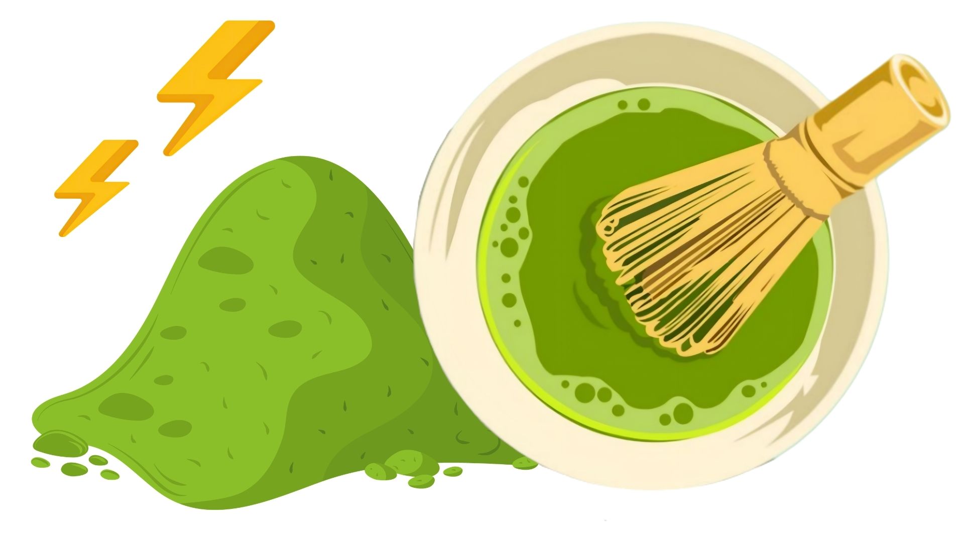 Matcha is a morning drink that helps increase alertness and improve concentration. Graphics: Thanh Thanh
