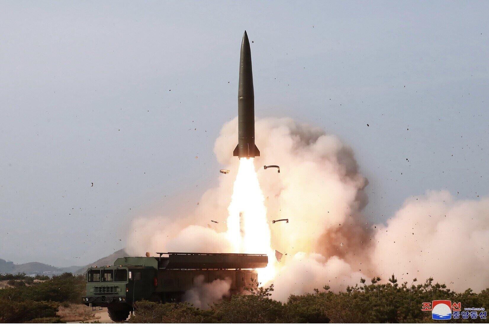 A missile test launch by North Korea. Photo: KCNA