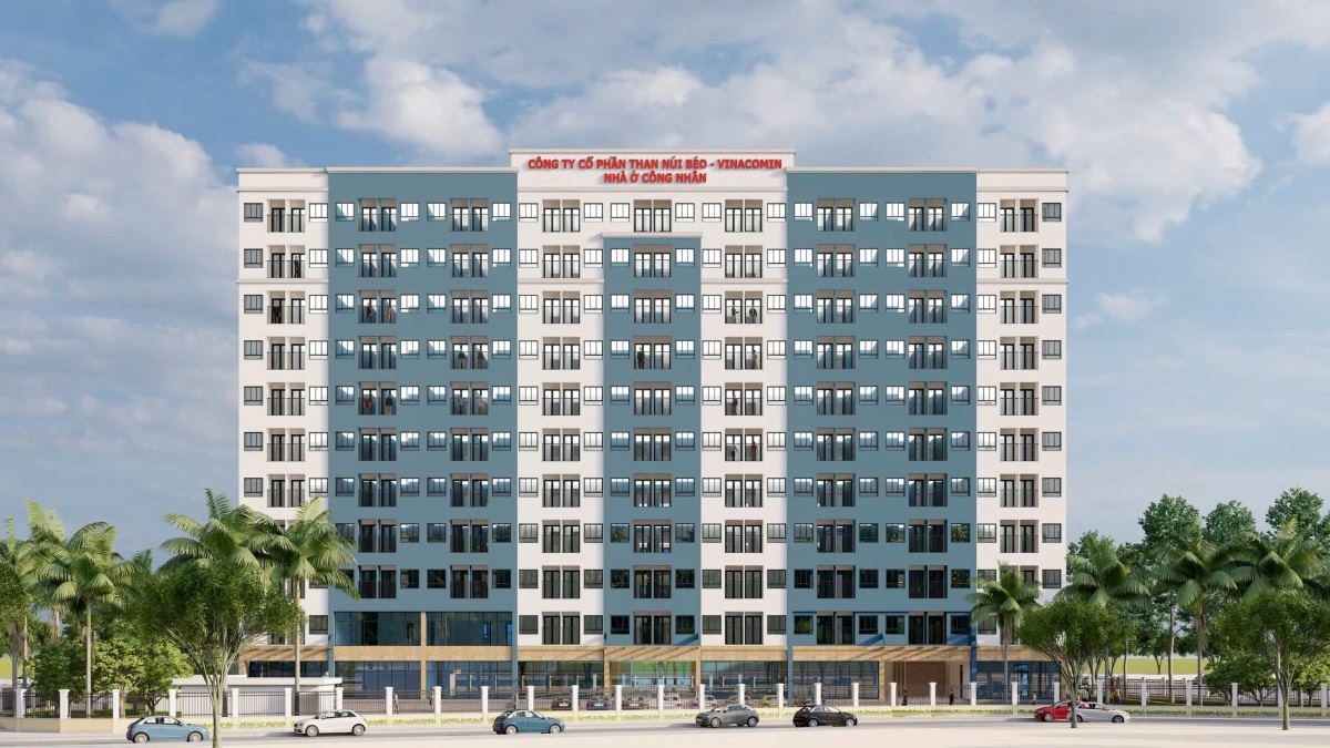 Phối cảnh khu nhà ở công nhân Than Núi Béo - TKV. Ảnh: Công ty CP Than Núi Béo