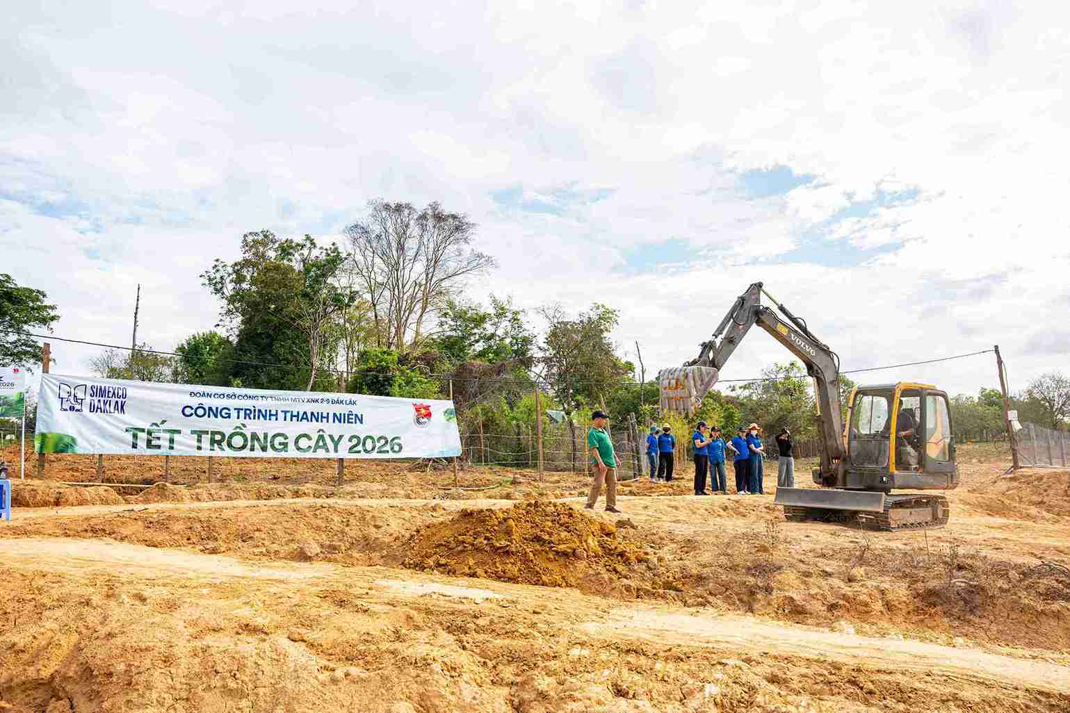 Khu vực triển khai trồng cây xanh. Ảnh: Bảo Trung