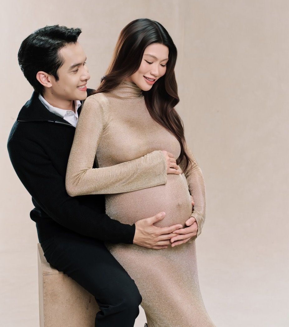 Quỳnh Châu và ông xã. Ảnh: Nghệ sĩ cung cấp.