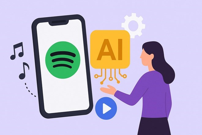 Spotify teste la fonctionnalité AI Taste Profile, qui permet aux utilisateurs de modifier l'algorithme de suggestion de contenu selon leurs préférences personnelles. Graphique: Hao Thien