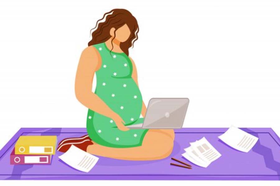 Pregnant women should be careful when using laptops on their thighs. Graphics: Thien Nhan