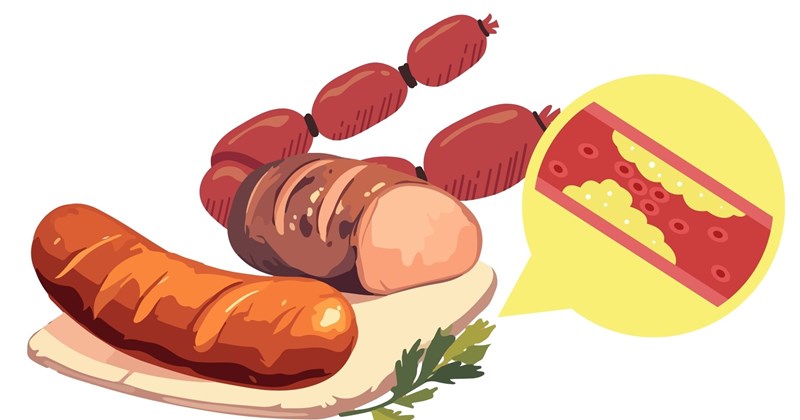 Thịt chế biến làm tăng cholesterol