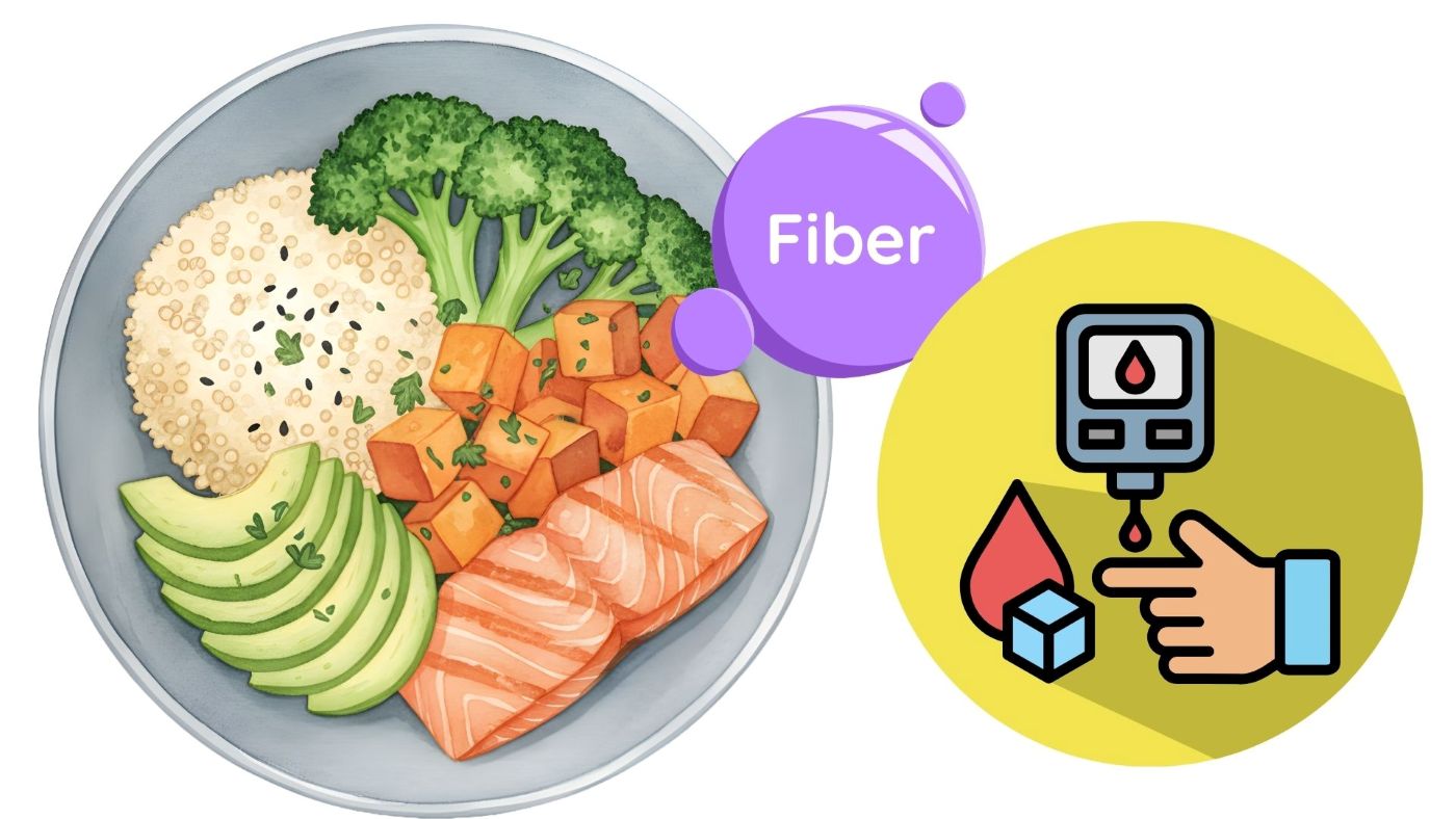 Supplementing fiber into dinner is a healthy habit that helps control blood sugar. Graphics: Thanh Thanh
