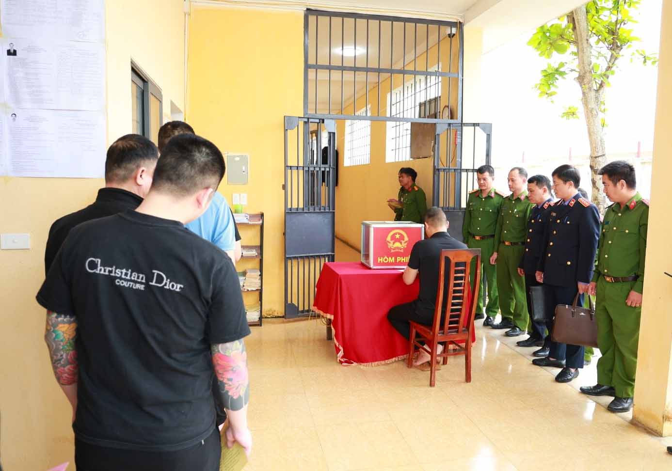 Defendants elected at the Detention Center. Photo: Ha Tinh Police