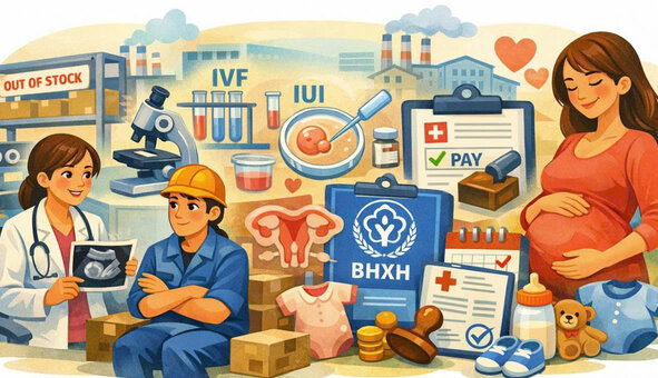 Conditions for enjoying maternity social insurance benefits for female workers treated for infertility. Graphics: Huong Giang