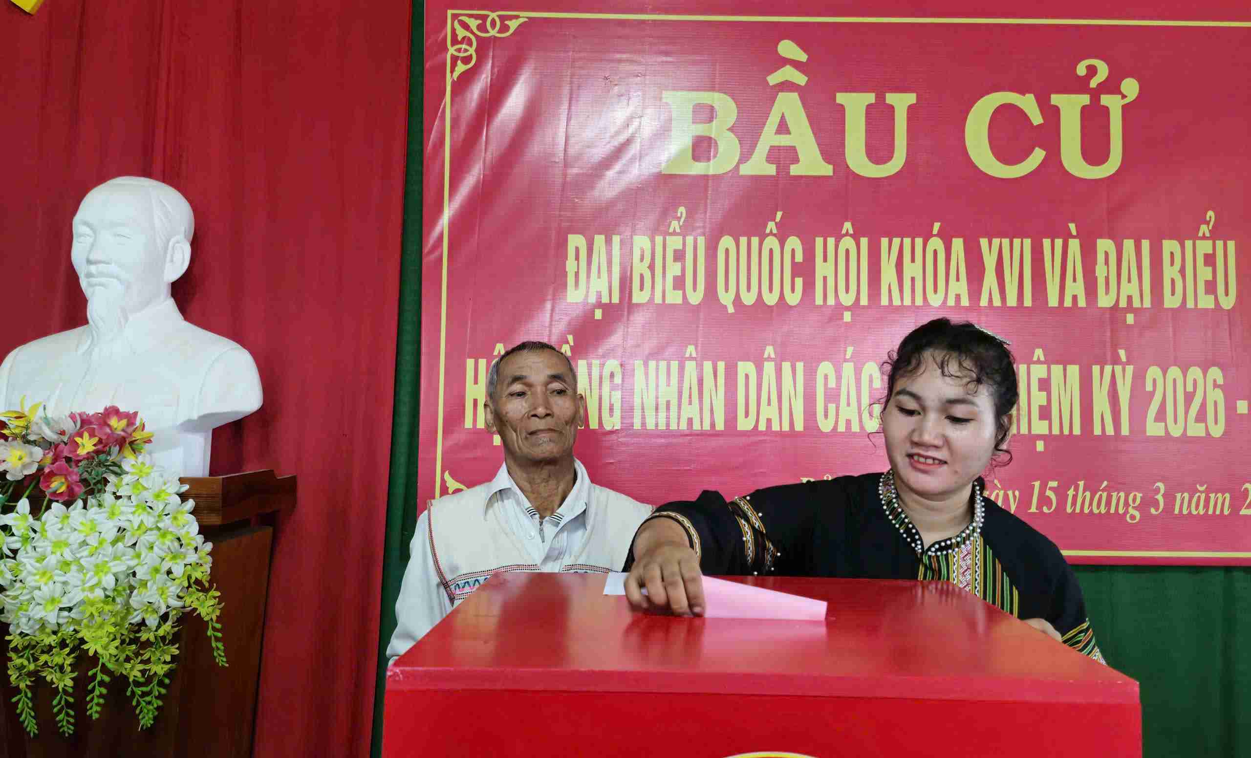 Đến 15h cùng ngày, toàn tỉnh Lâm Đồng đã có hơn 2,33 triệu cử tri bỏ phiếu bầu cử, đạt tỷ lệ 90,57%. Ảnh: Phúc Khánh 