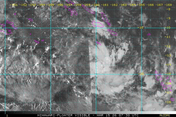 Low pressure 96P operating in the South Pacific. Photo: NOAA