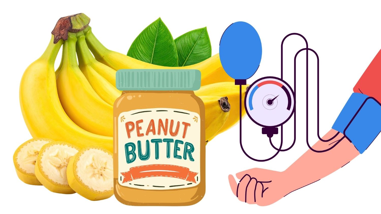 Bananas with peanut butter are a snack before bed to help control blood pressure. Graphics: Thanh Thanh