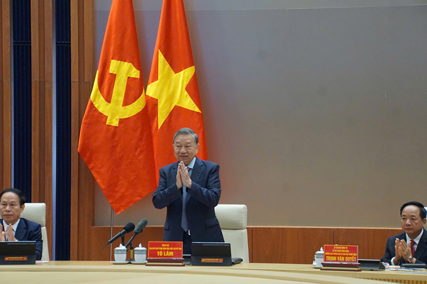 Tổng Bí thư Tô Lâm tại buổi làm việc. Ảnh: Minh Hùng