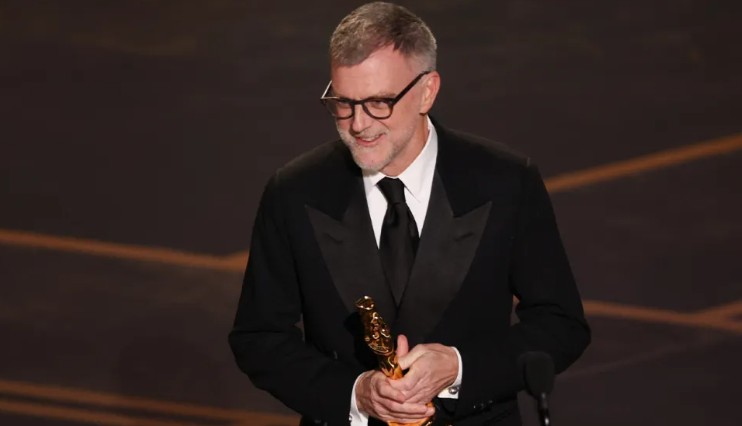Đạo diễn Paul Thomas Anderson tại lễ trao giải Oscar 2026. Ảnh chụp màn hình